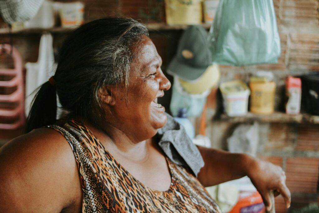 Portrait of Laughing Woman