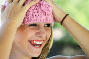 girl, bonnet, portrait