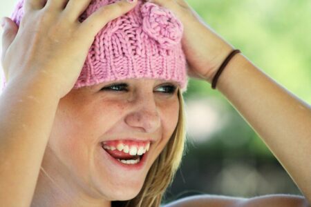 girl, bonnet, portrait