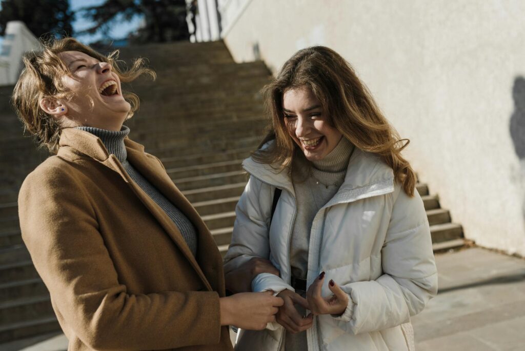 Beautiful Women Laughing Together